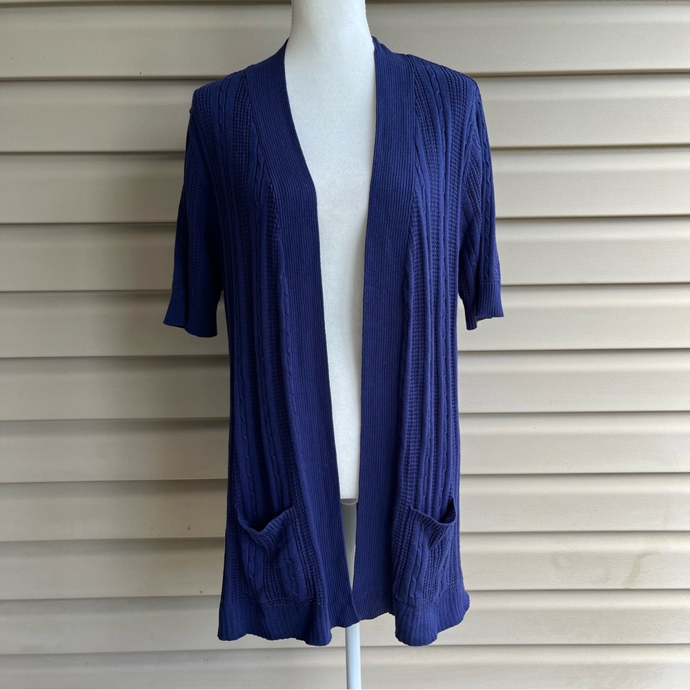 •Reference Point• Navy Open Front Cardigan - Size XL